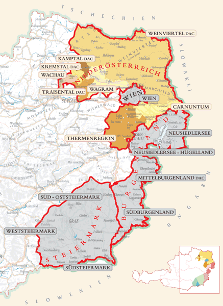 wina austriackie apelacje i regiony